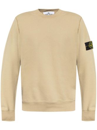Stone Island Trui met logopatch - Beige