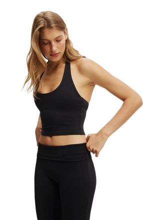 Cotton On Womens Active Ultra Soft Halter Neck Tank in Black at Nordstrom, Size X-Small