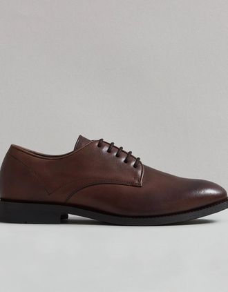 Hudson Mens REMINGTON MENS BROWN LEATHER DERBY - Size: 10