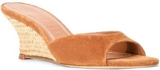 Staud Brigitte Wedge Slide Sandal in Tabac/Natural at Nordstrom, Size 11.5Us
