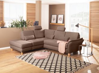 HOME AFFAIRE Ecksofa »Palace L-Form« incl. Sitztiefenverstellung, wahlweise mit Bettfunktion und Stauraum