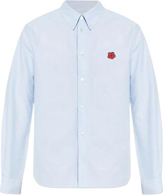 Kenzo Heren, Overhemden, Blauw, Maat: 2XL
