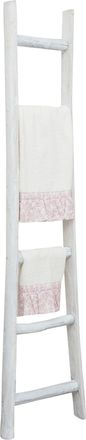 Biscottini International Biscottini - Toallero Escalera De Madera Ba&ntilde;o Moderno Suelo De Pared A Pared Escalera Decorativa Toallero Portaobjetos Librer&iacute;a