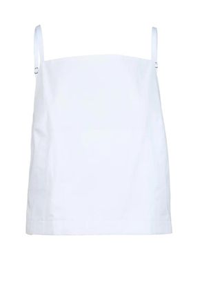 Sportmax White Cotton Crew-Neck Top