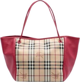 Burberry Pre-owned Tote Bags, female, Multicolor, Size: ONE SIZE Pre-owned Coated Canvas Tote
