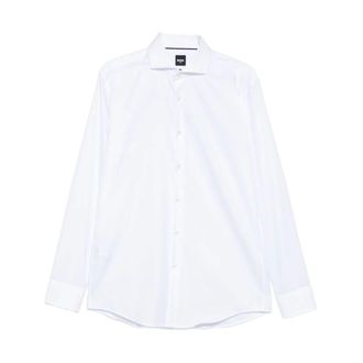 HUGO BOSS Overhemden, Heren, Wit, XL, Katoen, Camicie Bianco Shirt