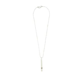 Maison Margiela Accessoires, unisex, Grijs, ONE Size, Polished Palladio Pendant Necklace