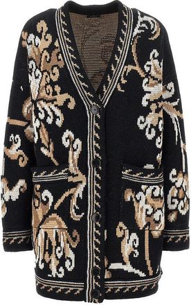Etro Jacquard wool cardigan Woman 44