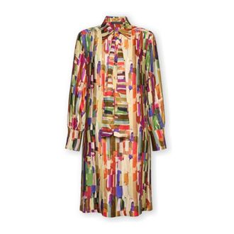 Elena Miro Dames, Jurken, Veelkleurig, Maat: XL Satijn
