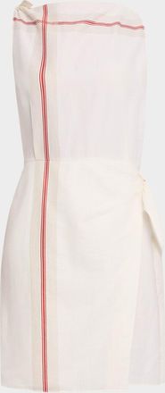 Vince Stripe Handkerchief Wrap Dress