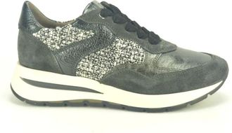 DL Sport Grijs Tweed Runner - Dames - Sneakers - Grijs - 38 EU - Tweed - Schoenen