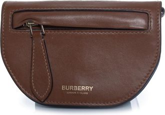 Burberry Pre-owned Womens brown leather saddle wallet - One Size