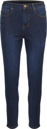 Kaffe Donkerblauwe Denim Skinny Jeans - Dames - Slim Fit Jeans - Blauw - L - Denim - Jeans