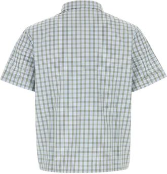 Miu Miu Womens Embroidered Poplin Shirt Biancosalvia Exterior: Cotton Camicie