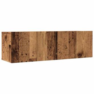 Berkfield Home TV Cabinets Wall-mounted 2 pcs Old Wood 100x30x30 cm in Brown | Size: 100 x 30 x 30 cm