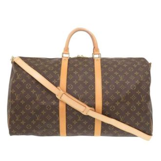 Louis Vuitton Pre-owned Weekend Bags, female, Brown, Size: ONE SIZE Pre-owned Keepall Bandouliere 55