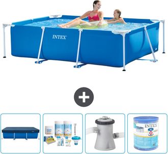 Intex Piscina Con Estructura Rectangular - 220x150x60 Cm - 7-piezas S30002
