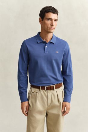 GANT Men Long Sleeve Polo Shirt (XXXL) VINTAGE BLUE