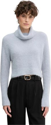Sandro Ferrone Jersey de cuello alto - Knitwear - Mujer - Azul - S