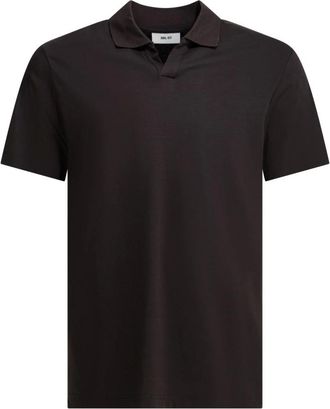 Nn.07 Nn07 - Polo shirt met korte mouwen en V-hals - Heren - Tops - Bruin - Maat: XL Katoen