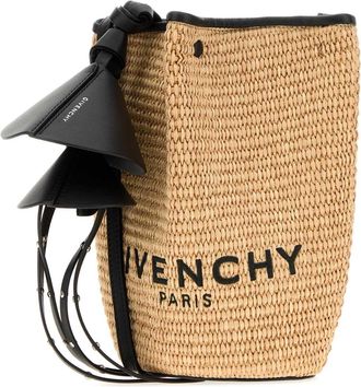 Givenchy Womens Raffia Nano Span Bucket Bag Natural Borse A Tracolla