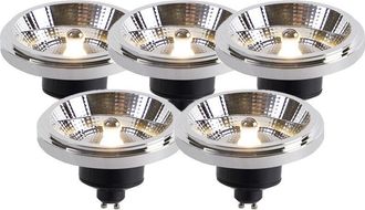 LUEDD Luedd - Set di 5 lampadine led AR111 GU10 12W 2000K-3000K dimmerabile a luce calda