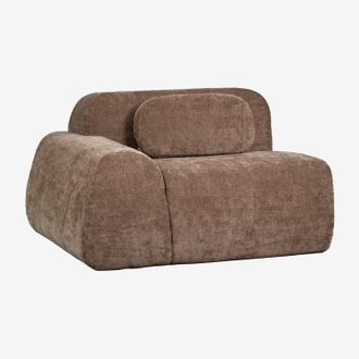 Sklum M&oacute;dulo Esquinero Izquierdo Con Reposabrazos Para Sof&aacute; Modular En Chenilla Envasado Al Vac&iacute;o Merida Sklum