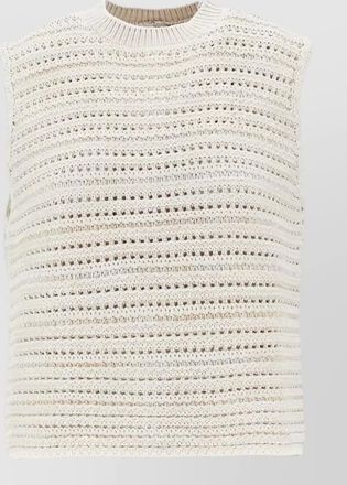Emporio Armani sleeveless pointelle knit top
