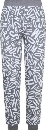 Moschino Sportbroek met Print - Dames - Sweatpants - Grijs - S - Katoen - Broeken