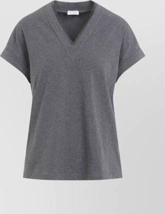Brunello Cucinelli v-neck short-sleeve t-shirt