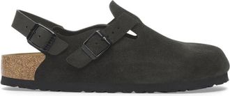 Birkenstock Sabot - Dames - Klompen - Zwart - 39 EU - Leer - Schoenen