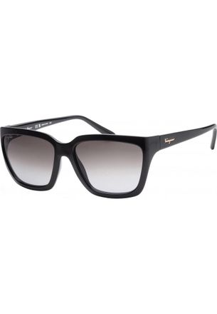 Ferragamo Womens SF1018S 59 001 Fashion Sunglasses - Black - One Size