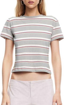 Lioness Loft Stripe T-Shirt in Ash at Nordstrom, Size X-Large