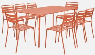 Sweeek Mesa De Jard&iacute;n De Metal Con 8 Sillas