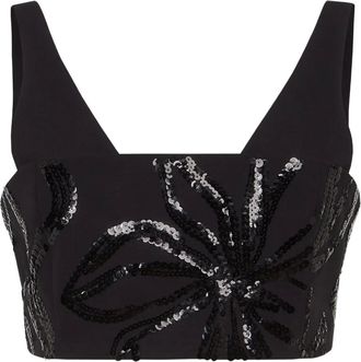 Brunello Cucinelli Top con paillettes - Nero