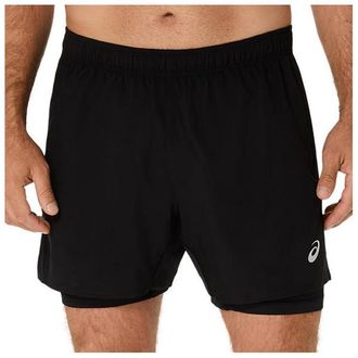 Asics Core 2-n-1 5 Short Laufshorts f&uuml;r Herren | schwarz