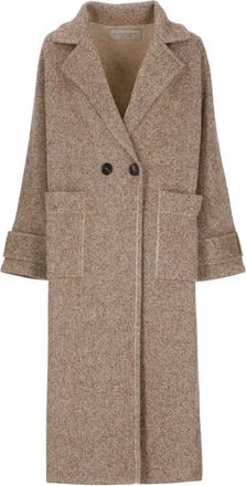 D.exterior Abrigo de Lana - Coats - Mujer - Marr&oacute;n - XS