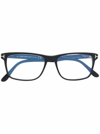 Tom Ford Eyewear polished-effect square-frame glasses - Black