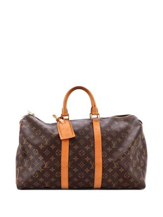 Louis Vuitton Keepall Bag Monogram Canvas 45 satchel - Marrone