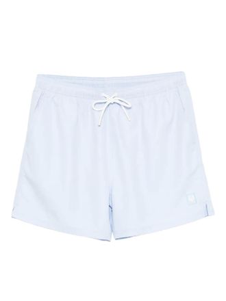 Belstaff logo-patch swim shorts - men - Polyester/Polyester - L - Blue