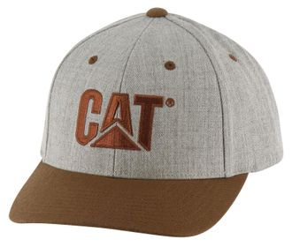 CAT Mens 1120235 Wool Logo Cap, Heather Gray, One size