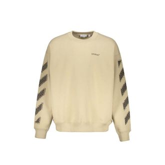 Off-white Beige Cotton Mens Sweatshirt