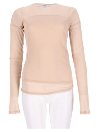 Christophe Lemaire Semi-Sheer Long-Sleeve Polyamide Jersey Top