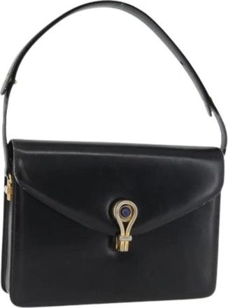 Gucci Pre-owned Handtas - Dames - Vintage Schoudertas - Zwart - ONE Size - Leer - Vintage
