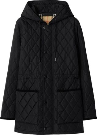 Burberry Piumino trapuntato con cappuccio - Nero