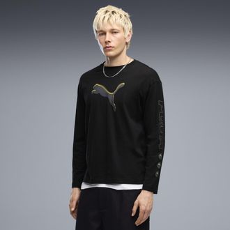 Puma T-shirt a maniche lunghe PUMA Sport Street dal taglio morbido da uomo, Accessori, Nero, XXL