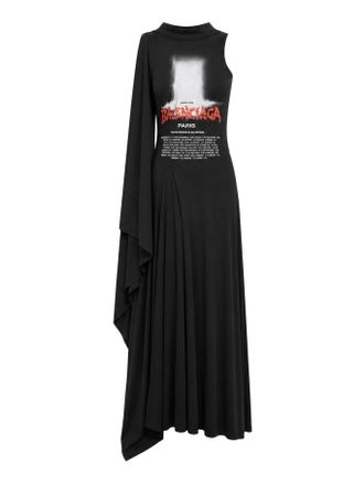 Balenciaga THE DOOR WOMENS LONG DRESS IN BLACK - Balenciaga - Woman
