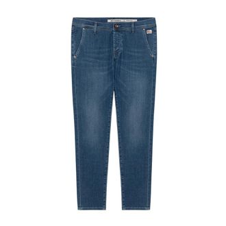 Roy Rogers Slim-fit Jeans, male, Blue, Size: W34 New Elias Alex Jeans