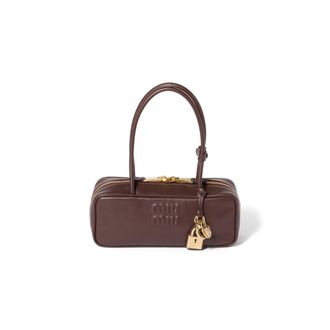 Miu Miu Beau Leather Bag, Woman, Briarwood