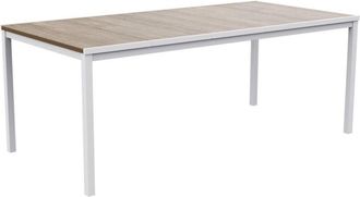 Keter Mesa Keter porto 200 efecto madera y estructura blanca